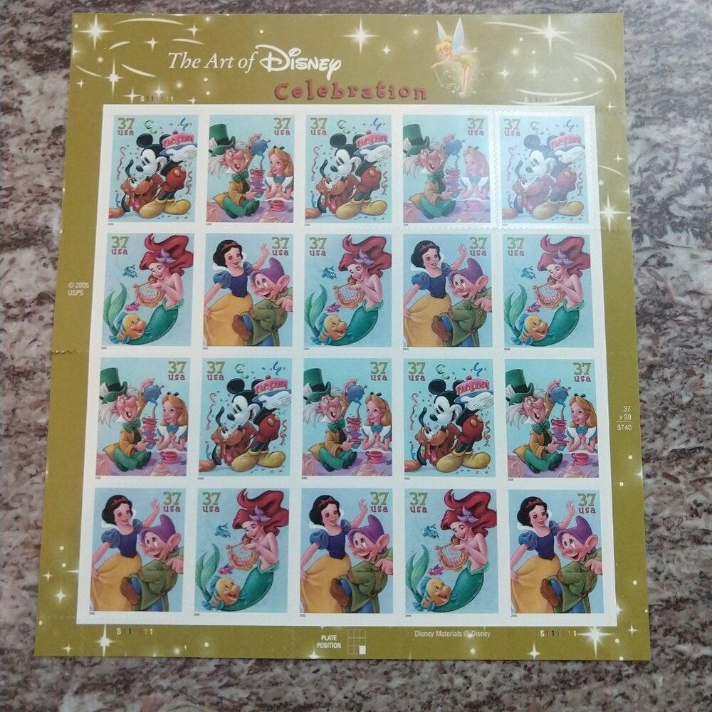 The Art of Disney Celebration Postage Stamps